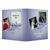 Elegant Blue Wedding Scrapbook Binder