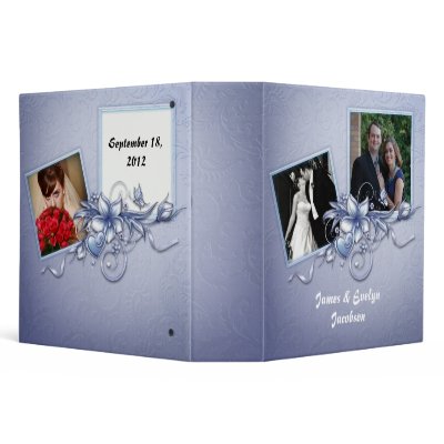 Elegant Blue Wedding Scrapbook Binder by DizzyDebbie