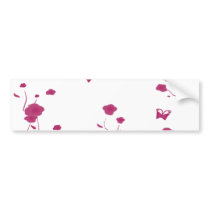 Elegant blush butterfly bumper sticker