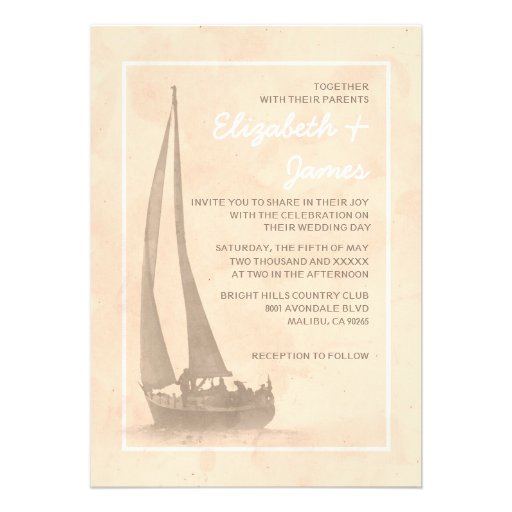 Elegant Boats Wedding Invitations