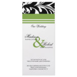 Elegant Bold Floral Wedding Program Card Rack Card Template