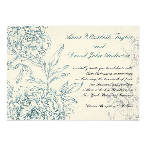 Elegant Botanical Wedding Invitations Jade Cream