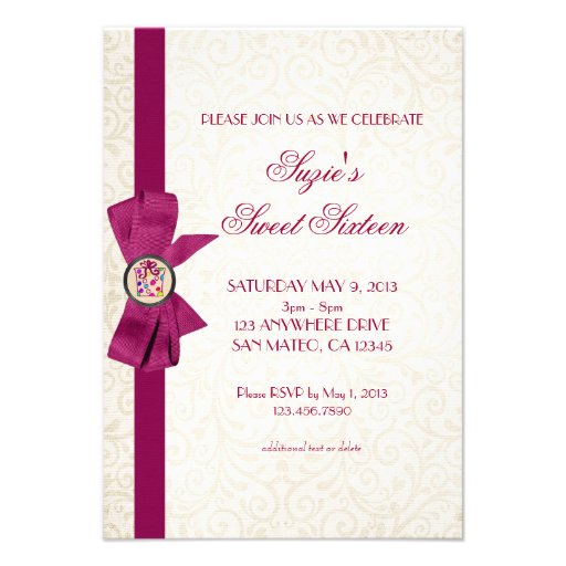 Elegant Bow Custom Invitations