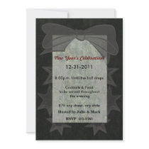 Elegant Bow New Year's Invitation