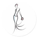 Elegant Bridal Design Sticker