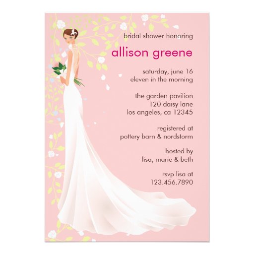 Elegant Bridal Shower Card Announcement