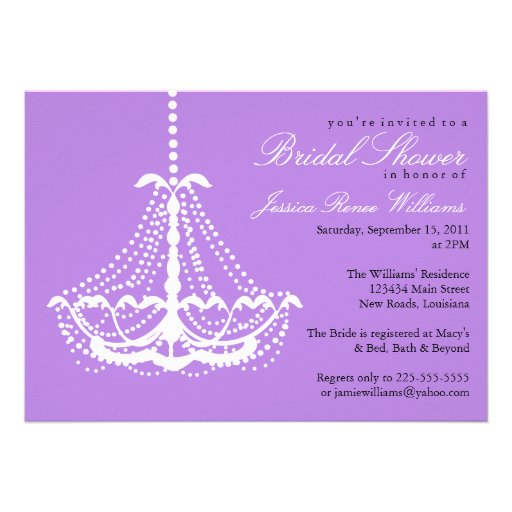 Elegant Bridal Shower Custom Invitations