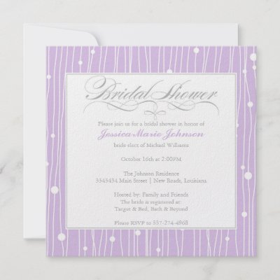 Elegant Bridal Shower Personalized Invitations