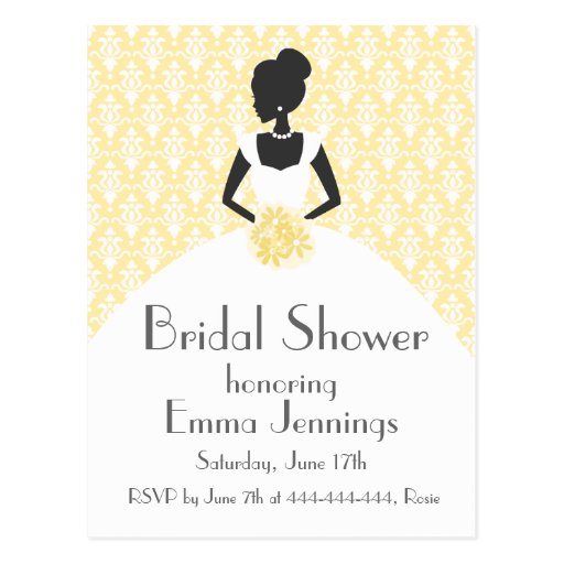 Elegant Bridal Shower Invitation Postcard Zazzle