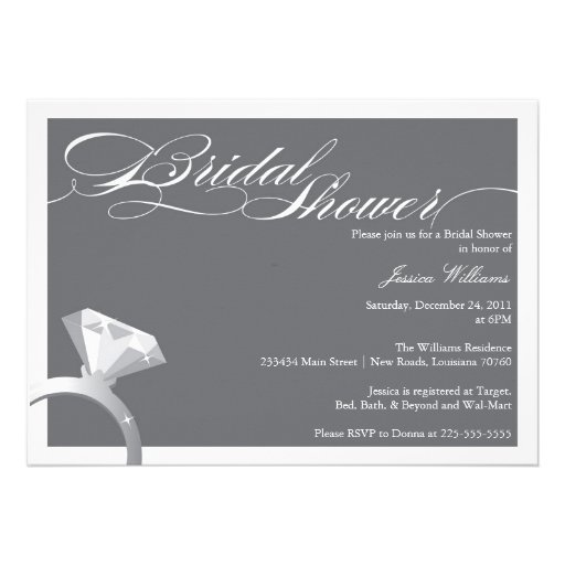Elegant Bridal Shower Personalized Invitation