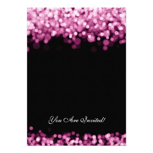 Elegant Bridal Shower Pink Lights Custom Invite