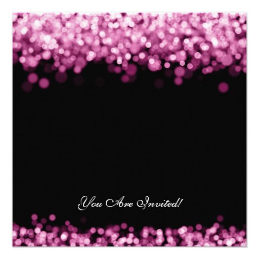 Elegant Bridal Shower Pink Lights Invitation