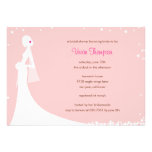 Elegant Bride Bridal Shower Invitation - Pink invitations