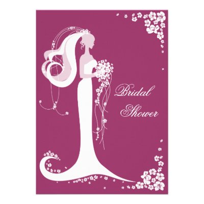 Elegant Bride Bridal Shower Party Announcement