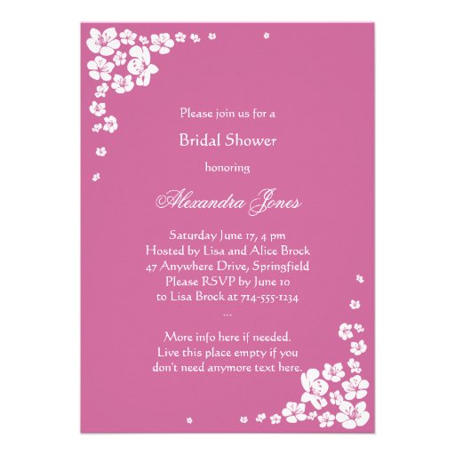 Elegant Bride Bridal Shower Party Announcement