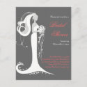 Elegant Bride Bridal Shower Party Invitation 6 postcard