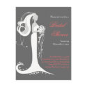 Elegant Bride Bridal Shower Party Invitation 6 postcard