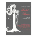 Elegant Bride Bridal Shower Party Invitation 6 Post Card
