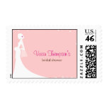 Elegant Bride Custom Postage Stamp - Pink stamps