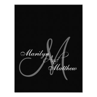 Elegant Bride Groom Monogram Rehearsal Dinner Personalized Invitation