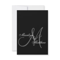 Elegant Bride Groom Monogram RSVP Cards Personalized Invites