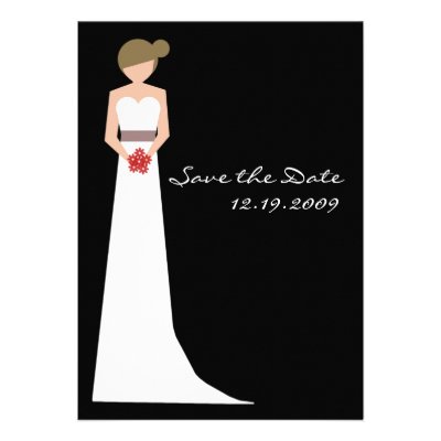 Elegant Bride in Gown Personalized Invite