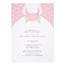 Elegant Bride {pink} Personalized Invitation