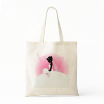 Elegant bride silhouette Bridal Shower Tote Bag