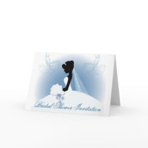 Elegant Bride Silhouette Wedding Favor Greeting Card