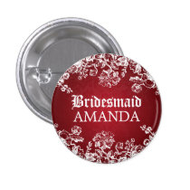 Elegant Bridesmaid Favor Victorian Flourish Red buttons