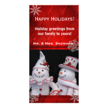 Elegant Bright Red Holiday Photo Card template
