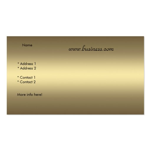 Elegant Bronze Gold Black Amber jewel Business Card (back side)