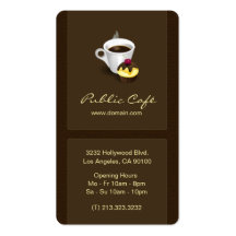 Elegant Brown Chocolate Cafe Business Card