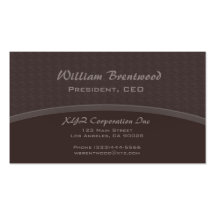 elegant brown curve business card
