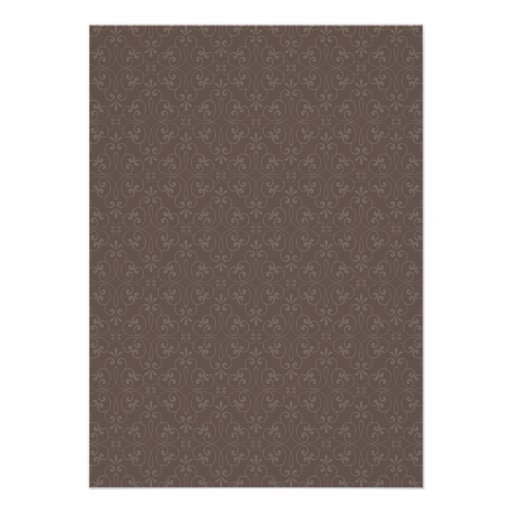 Elegant brown damask pale pink house housewarming announcements