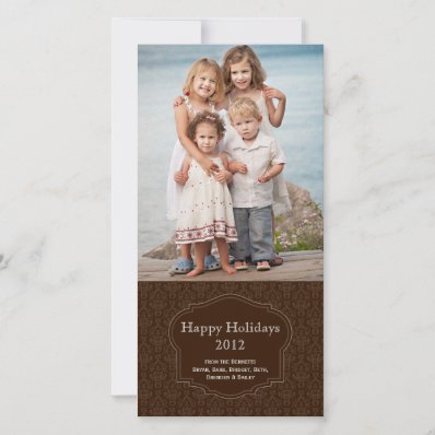 Elegant Brown Holiday Photo card