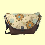Elegant Brown Retro Floral Messenger Bag messenger bags