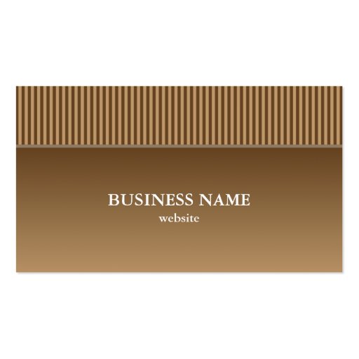 Elegant Brown with Stripes Business Card Template (back side)