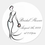 Elegant Brushstroke Bride Stickers stickers