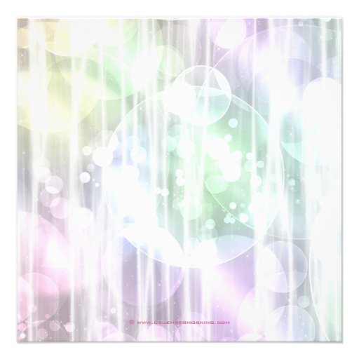 Elegant Bubbles Pink and Purple Quinceanera Personalized Invites