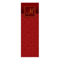 Elegant Burgundy Crackle Finish Bookmark business cards