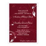 Elegant Burgundy White Wedding Invitation