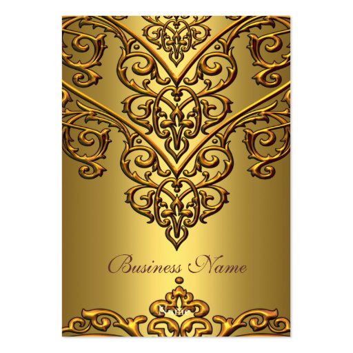 Elegant Business Card Gold on Gold Overlay