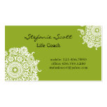 Elegant Business Card in Lime Green and White