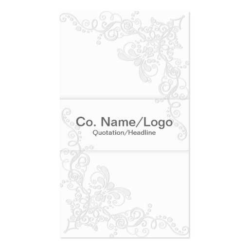 Elegant Business Card White and Gray (front side)
