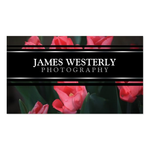 Elegant Business Cards For Macro Photographers (front side)