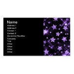 Elegant Business Purple Glitter Stars Business Card Template
