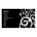 Elegant Business Silver Glitter Swirl Business Cards