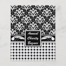 Elegant Business Woman's Art Deco Damask Chic Custom Flyer