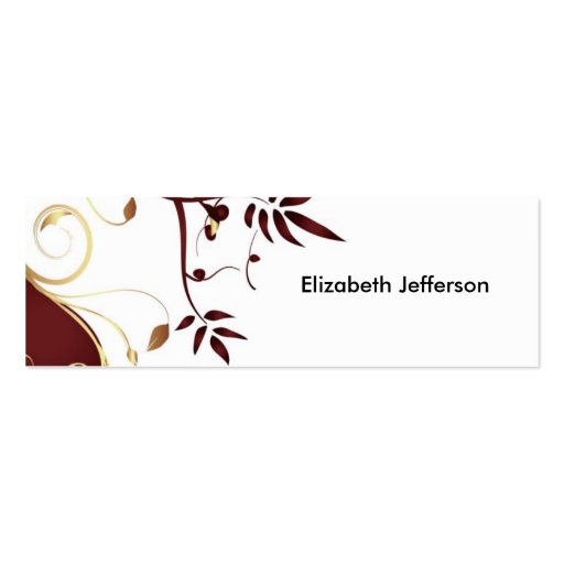 Elegant Businesscard - Skinny Business Card Template (back side)